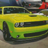 Green Dodge Challenger Diamond Paintings