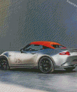 Grey And Brown Mazda Miata Diamond Paintings