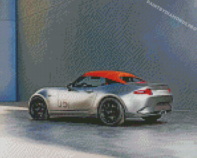 Grey And Brown Mazda Miata Diamond Paintings