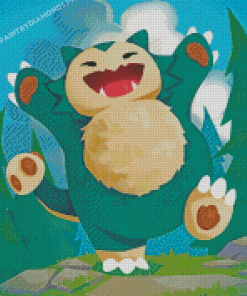 Happy Snorlax Pokemon Diamond Paintings