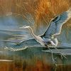 Heron Bird Flying Diamond Paintings