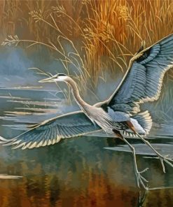 Heron Bird Flying Diamond Paintings