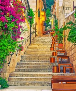 Hvar Alleys Photography Diamond Paintings