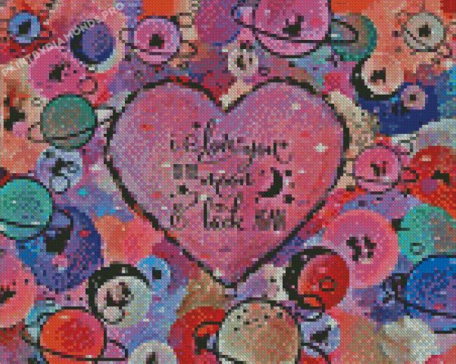 I Love You To The Moon And Back Quote Art Diamond Paintings