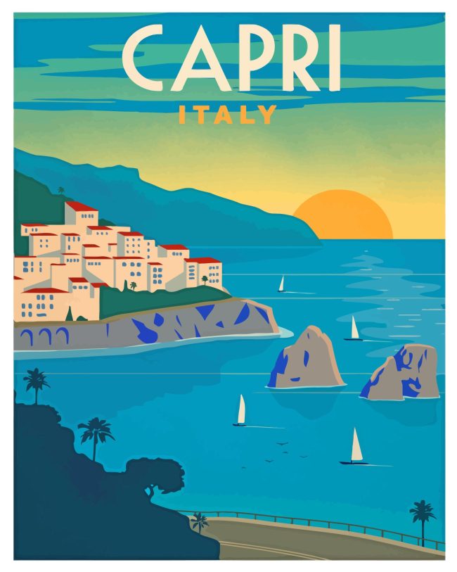 Italy Capri Poster Diamond Painting