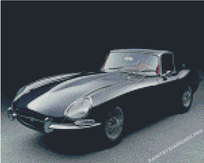 Jaguar E Type Car Diamond Paintings