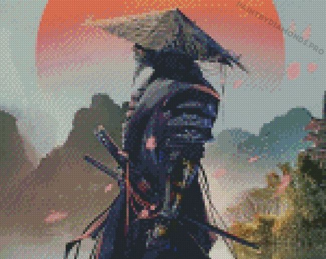 Japanese Swordsman Samurai Diamond Paintings