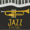 Jazz Piano And Saxophone Poster Diamond Paintings