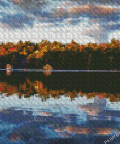 Lake Joseph Water Reflection Diamond Painting