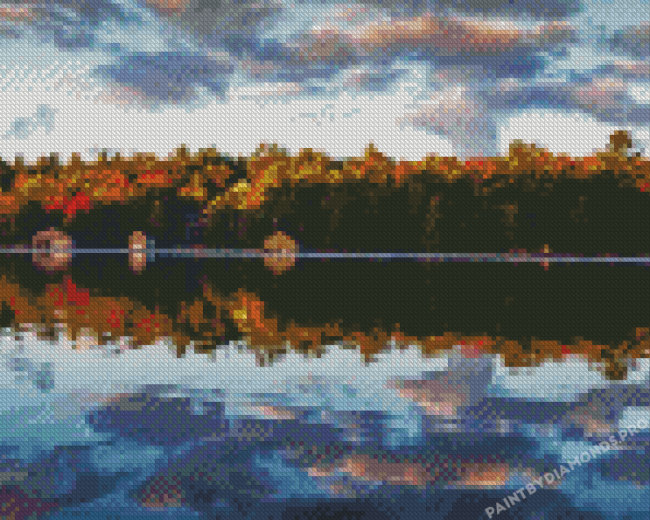 Lake Joseph Water Reflection Diamond Painting