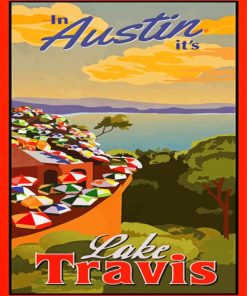 Lake Travis Poster Art Diamond Paintings