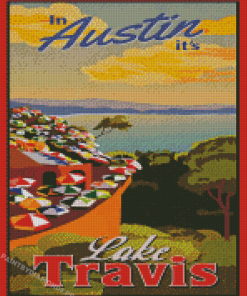 Lake Travis Poster Art Diamond Paintings