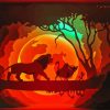 Lion King Timon And Pumbaa At Sunset Diamond Paintings