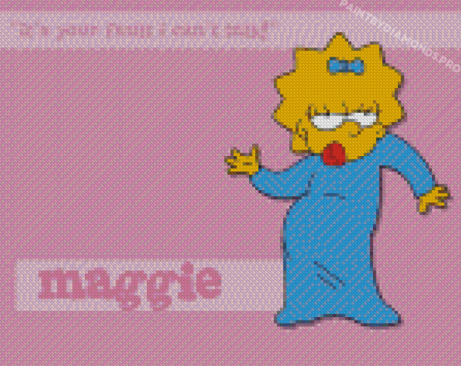 Maggie Simpson Character Diamond Paintings