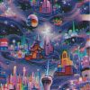 Magical Space City Diamond Paintings