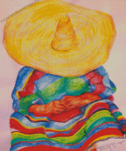 Man In Sombrero Diamond Paintings