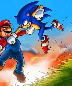 Mario And Sonic Diamond Paintings