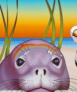 Monk Seal Diamond Paintings