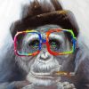 Monkey Wearing Glasses Diamond Paintings