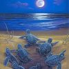 Moonlight Baby Turtles Diamond Paintings