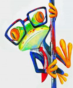 Mr Frog In Glasses Diamond Paintings