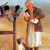 Old Woman And Dog Diamond Paintings