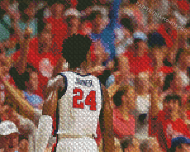 Ole Miss Basketball Player Back Diamond Paintings