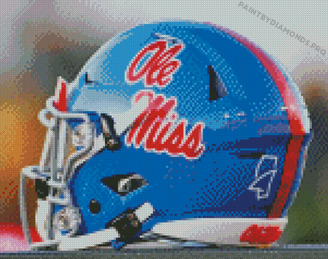 Ole Miss Helmet Diamond Paintings