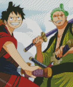 One Piece Zoro Luffy Diamond Paintings