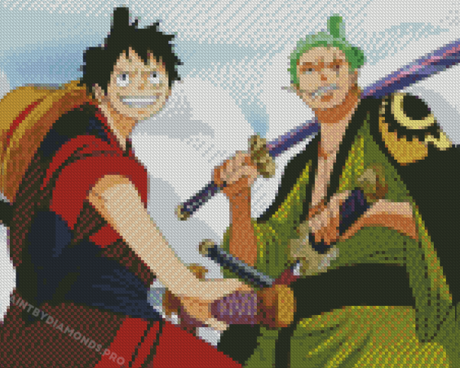 One Piece Zoro Luffy Diamond Paintings