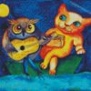 Owl And The Pussycat Diamond Paintings