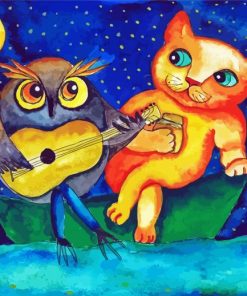 Owl And The Pussycat Diamond Paintings