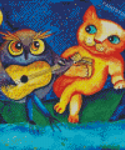 Owl And The Pussycat Diamond Paintings