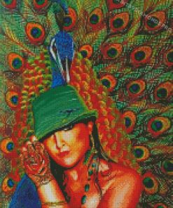 Peacock Lady Diamond Paintings