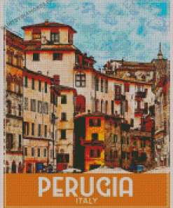 Perugia City In Italy Poster Diamond Paintings