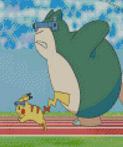 Pikachu And Snorlax Diamond Paintings