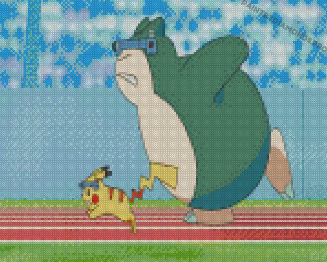 Pikachu And Snorlax Diamond Paintings