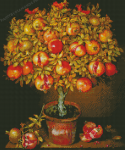 Potted Pomegranate Tree Diamond Paintings