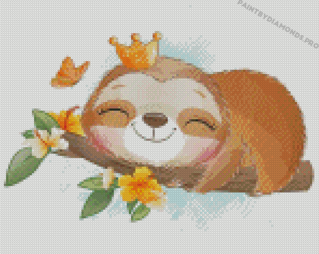 Queen Baby Sloth Diamond Paintings