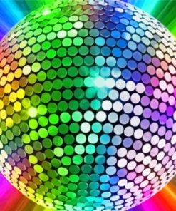 Rainbow Disco Ball Diamond Paintings