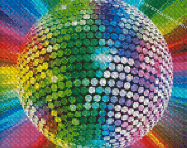 Rainbow Disco Ball Diamond Paintings