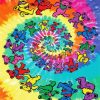 Rainbow Grateful Dead Bear Diamond Paintings