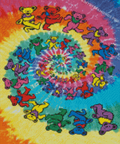 Rainbow Grateful Dead Bear Diamond Paintings