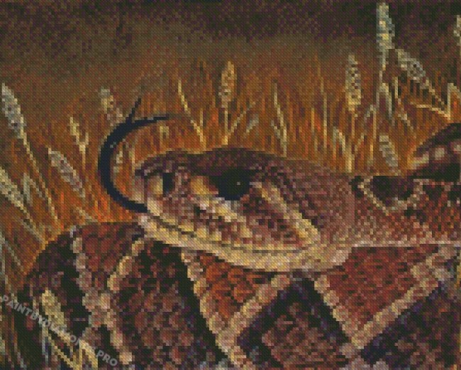 Rattlesnake Head Diamond Painting