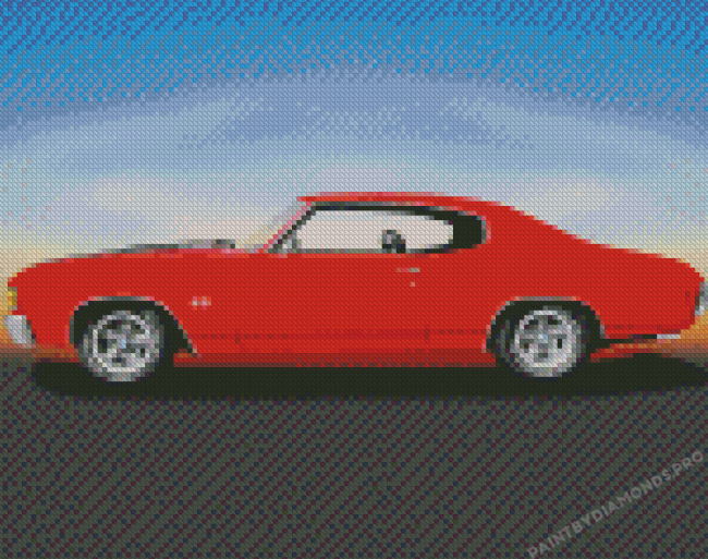 Red Chevy Chevelle Ss Diamond Painting