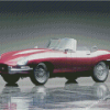 Rainbow Red Jaguar E Type Diamond Paintings