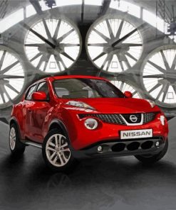 Red Nissan Juke Diamond Paintings