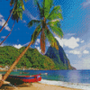 Saint Lucia Beach Diamond Painting