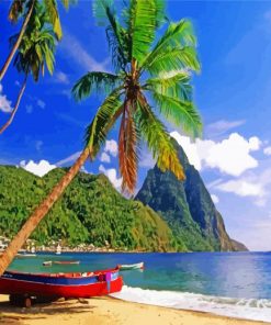 Saint Lucia Beach Diamond Painting