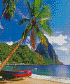 Saint Lucia Beach Diamond Painting